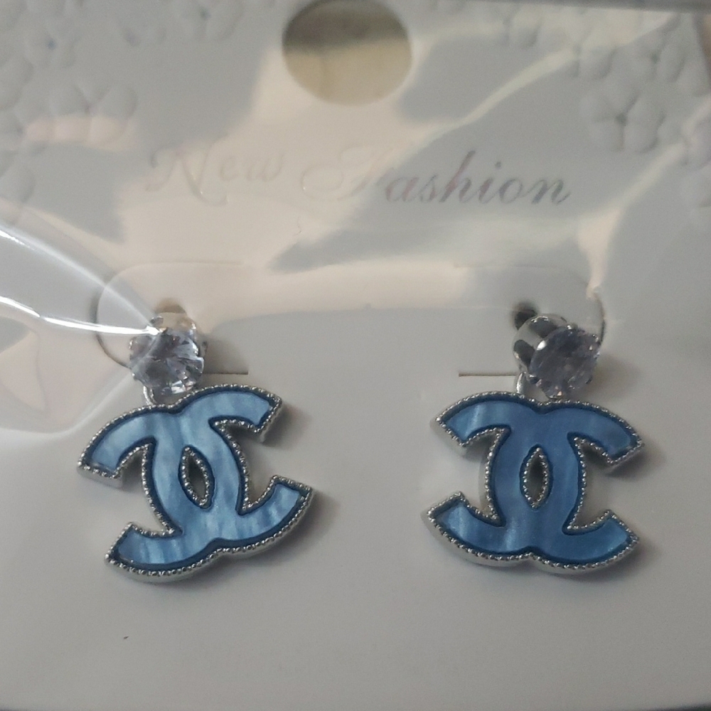 Blue And Silver Earrings